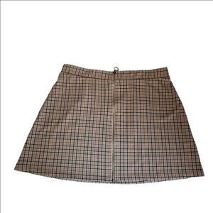 Plaid Ardenes Zippered XL Stretchy Skirt